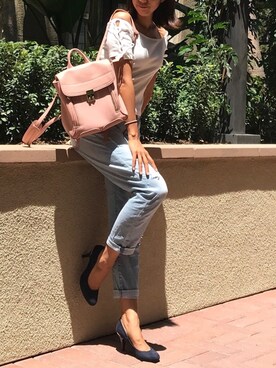 「NINE WEST（ナインウエスト）のアイテム（バッグ）」を使った、Mei さん（レディース・160cm）の夏コーディネート