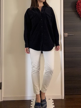 「GUコーデ」｜「アイテム（モカシン/デッキシューズ）」を使った、Mei さん（レディース・160cm）の冬コーディネート