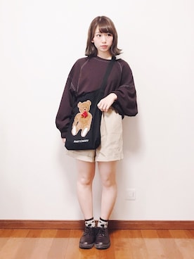 「OOPS（ウップス）のアイテム（トップス）」を使った、まき みさきさん（レディース・149cm）の秋コーディネート