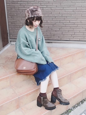 まき みさきさん（レディース・149cm）の冬コーディネート