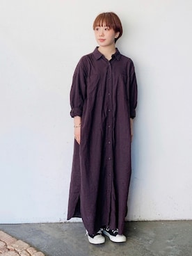 「アイテム（シャツワンピース）」を使った、まき みさきさん（レディース・149cm・20代）の夏コーディネート