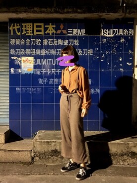 「cache cache（カシュ カシュ）のアイテム（サロペット/オーバーオール）」を使った、YoyoWongさん（レディース・173cm）の春コーディネート