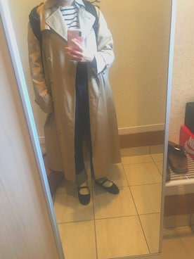 「アイテム（トレンチコート）」を使った、sakupooooonさん（レディース・158cm・20代）の春コーディネート