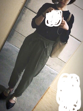 「khaki」｜「アイテム（パンツ）」を使った、chaさん（レディース・158cm）の夏コーディネート