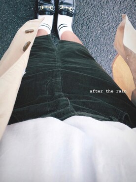「skirt」｜「アイテム（その他アウター）」を使った、chaさん（レディース・158cm）の秋コーディネート