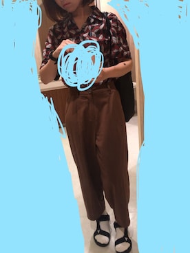 「red」｜「アイテム（サンダル）」を使った、chaさん（レディース・158cm）の春コーディネート