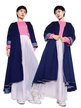 「H&M（エイチ・アンド・エム）のアイテム（スカート）」を使った、hmsrrisさん（レディース・155cm）の春コーディネート