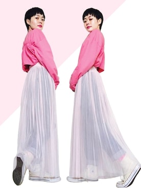 「H&M（エイチ・アンド・エム）のアイテム（スカート）」を使った、hmsrrisさん（レディース・155cm）の春コーディネート