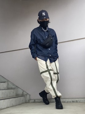 「THE NERDYS（ザ ナーディーズ）のアイテム」を使った、まついのりたけさん（メンズ・170cm）の春コーディネート