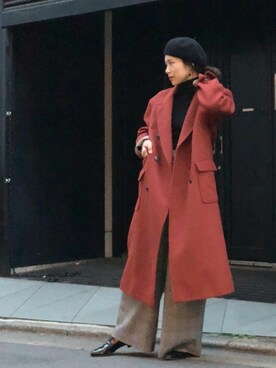 チェスターコートを使った レンガ色 のレディース人気ファッションコーディネート ユーザー ショップスタッフ Wear