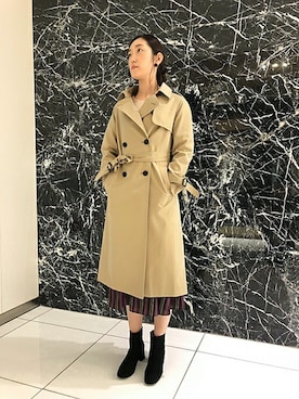 「NANO universe（ナノユニバース）のアイテム（トレンチコート）」を使った、NANO universe snap L'sさん（レディース・161cm）の秋コーディネート