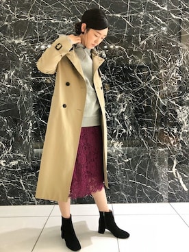 「NANO universe（ナノユニバース）のアイテム（トレンチコート）」を使った、NANO universe snap L'sさん（レディース・161cm）の秋コーディネート