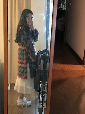 「VINTAGE（ヴィンテージ）のアイテム（アンダーウェア）」を使った、面包小仙女さん（レディース・158cm）の冬コーディネート