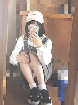 「apres jour（アプレジュール）のアイテム（サロペット/オーバーオール）」を使った、あをさん（レディース・154cm）の春コーディネート
