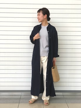 「URBAN RESEARCH DOORS（アーバンリサーチドアーズ）のハイライズデニムパンツ（デニムパンツ）」を使った、Nanami Naganoさん（レディース・158cm）の春コーディネート