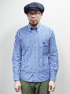 「NEVER TRUST（ネバートラスト）のアイテム（シャツ/ブラウス）」を使った、ロケットシップさん（メンズ・182cm）の春コーディネート