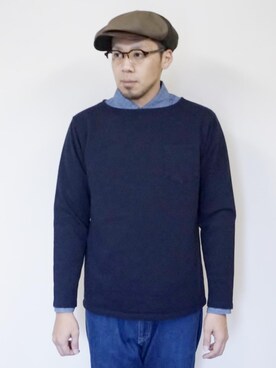 「JAPAN BLUE JEANS」｜ロケットシップさん（メンズ・182cm）の冬コーディネート