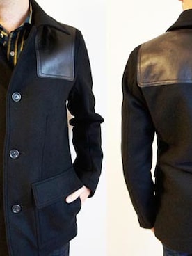 「NEVER TRUST（ネバートラスト）のアイテム（その他アウター）」を使った、ロケットシップさん（メンズ・182cm）の秋コーディネート