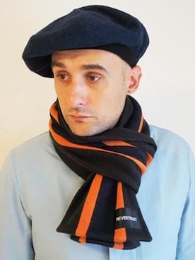 「NEVER TRUST（ネバートラスト）のアイテム（帽子）」を使った、ロケットシップさん（メンズ・182cm）の秋コーディネート