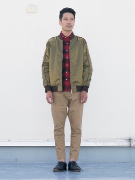 「Audience（オーディエンス）のアイテム（ジャケット/アウター）」を使った、ロケットシップさん（メンズ・182cm）の冬コーディネート
