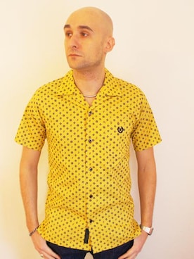 「NEVER TRUST（ネバートラスト）のアイテム（シャツ/ブラウス）」を使った、ロケットシップさん（メンズ・182cm）の夏コーディネート