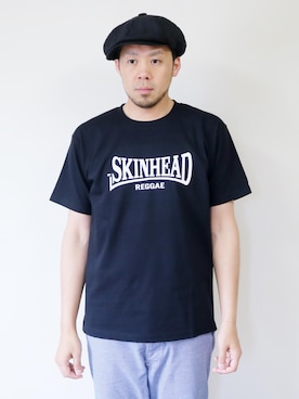 「NEVER TRUST（ネバートラスト）のアイテム（Tシャツ/カットソー）」を使った、ロケットシップさん（メンズ・182cm）の夏コーディネート