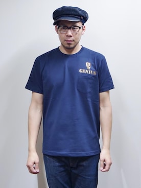 「NEVER TRUST（ネバートラスト）のアイテム（Tシャツ/カットソー）」を使った、ロケットシップさん（メンズ・182cm）の夏コーディネート