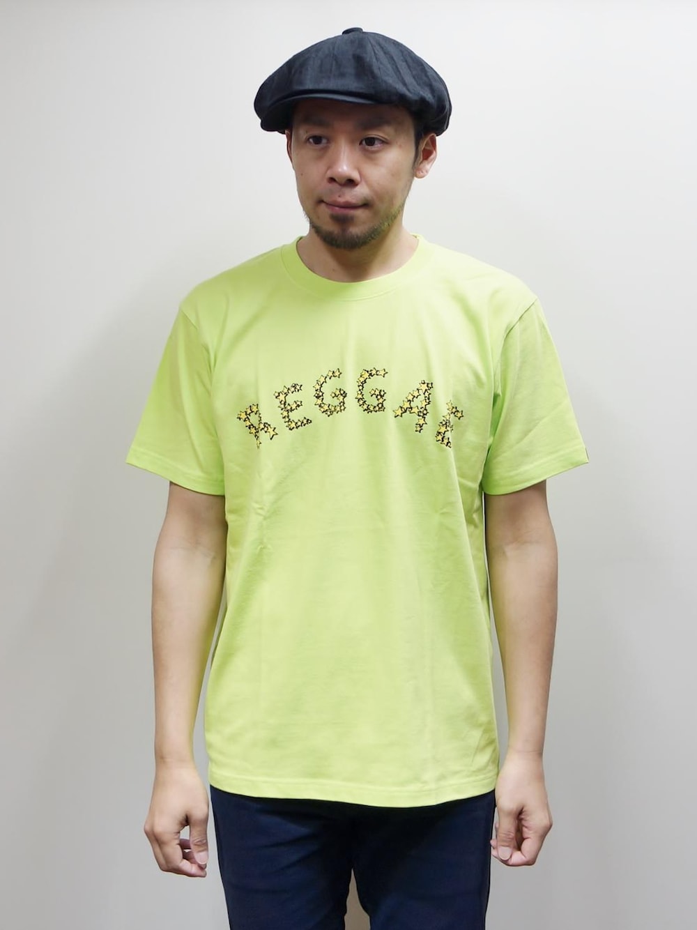 「Tシャツ、お洒落さんとつながりたい、おしゃれさんと繋がりたい、洋服好きさんこの指と〜まれっ☝️☺️、Wear And Head Clothing、埼玉県熊谷市、ROCKET SHIP（ロケットシップ）、REGGAE STARS Tシャツ、モッズ、スキンズ、ルードボーイ、パンク、NEVERTRUST（ネバートラスト）」｜「NEVER TRUSTのNEVERTRUST（ネバートラスト）　　REGGAE STARS Tシャツ LIM（Tシャツ/カットソー、グリーン系）」を使った、ロケットシップさん（メンズ・182cm）の夏コーディネートの1枚目の写真