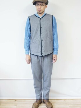 「オーディエンス」｜ロケットシップさん（メンズ・182cm）の秋コーディネート