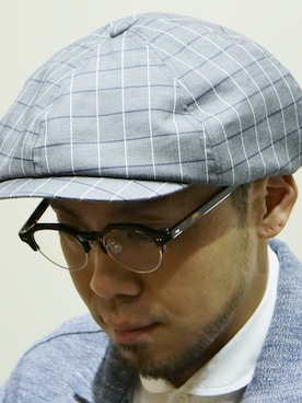 「NEVER TRUST（ネバートラスト）のアイテム（帽子）」を使った、ロケットシップさん（メンズ・182cm）の冬コーディネート