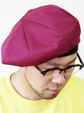「NEVER TRUST（ネバートラスト）のアイテム（ハンチング/ベレー帽）」を使った、ロケットシップさん（メンズ・182cm）の冬コーディネート