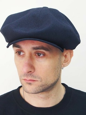 「NEVER TRUST（ネバートラスト）のアイテム（帽子）」を使った、ロケットシップさん（メンズ・182cm）の春コーディネート