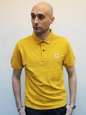 「NEVER TRUST（ネバートラスト）のアイテム（トップス）」を使った、ロケットシップさん（メンズ・182cm）の夏コーディネート