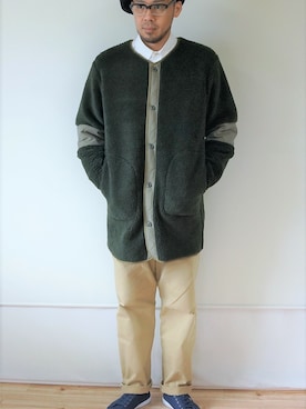 「Audience（オーディエンス）のアイテム（その他アウター）」を使った、ロケットシップさん（メンズ・182cm）の秋コーディネート