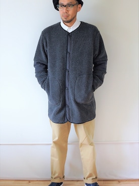「Audience（オーディエンス）のアイテム（その他アウター）」を使った、ロケットシップさん（メンズ・182cm）の秋コーディネート
