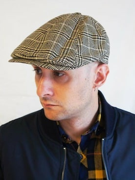 「NEVER TRUST（ネバートラスト）のアイテム（ハンチング/ベレー帽）」を使った、ロケットシップさん（メンズ・182cm）の秋コーディネート