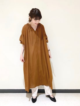 「LOWRYS FARM（ローリーズファーム）のメッシュフラットシューズ　864880（パンプス）」を使った、𝘵 𝘰 𝘺 𝘰 .さん（レディース・160cm）の春コーディネート