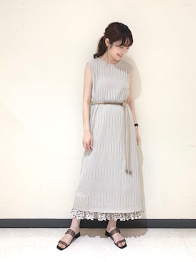 「LOWRYS FARM（ローリーズファーム）のアイテム（イヤリング（片耳用））」を使った、𝘵 𝘰 𝘺 𝘰 .さん（レディース・160cm）の夏コーディネート