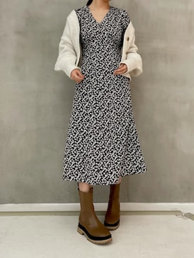 「ビブラムソール」｜Miyuさん（レディース・170cm）の冬コーディネート