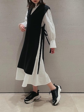 「ビブラムソール」｜Miyuさん（レディース・170cm）の冬コーディネート
