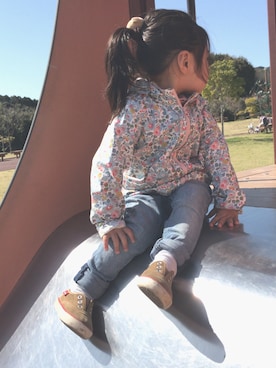 「公園コーデ」｜「アイテム（ブルゾン）」を使った、yu_ukaさん（レディース・152cm）の春コーディネート