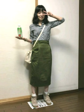 「Sens de vie（サンスドゥウ゛ィ）のアイテム」を使った、あこさん（レディース・160cm）の秋コーディネート