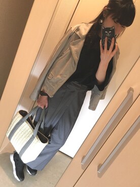 「gray」｜「アイテム（ジャケット/アウター）」を使った、mmm.さん（レディース・161cm）の春コーディネート