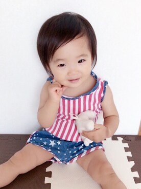 「America」｜SAKUさん（レディース・80cm）の秋コーディネート