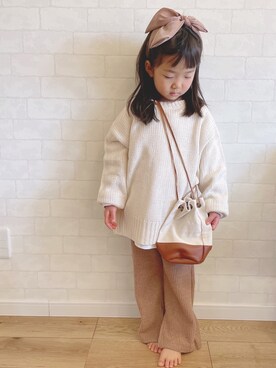「おやすみコーデ」｜SAKUさん（キッズ・110cm）の冬コーディネート