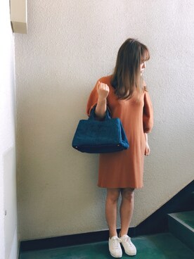 「プラダ」｜「アイテム（ワンピース/ドレス）」を使った、yum☺︎さん（レディース・164cm）の春コーディネート