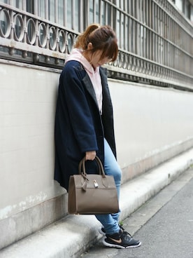 「PLAIN CLOTHING（プレーンクロージング）のアイテム」を使った、sioさん（レディース・155cm）の冬コーディネート