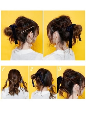 「アイテム（バレッタ/ヘアクリップ）」を使った、sioさん（レディース・155cm）の春コーディネート