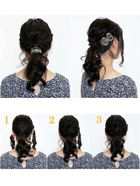 「アイテム（バレッタ/ヘアクリップ）」を使った、sioさん（レディース・164cm）の春コーディネート