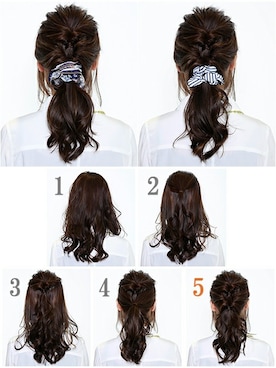 「アイテム（シュシュ）」を使った、sioさん（レディース・164cm）の夏コーディネート